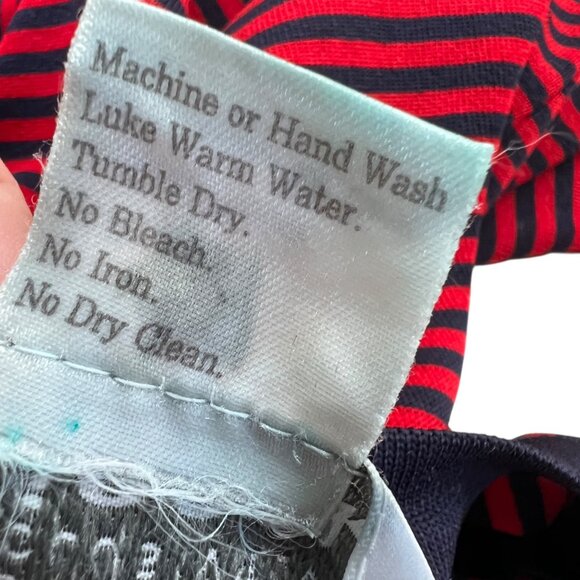 Misook Red Navy Striped Sleeveless Tank Top Size Medium Petite - Picture 8 of 9